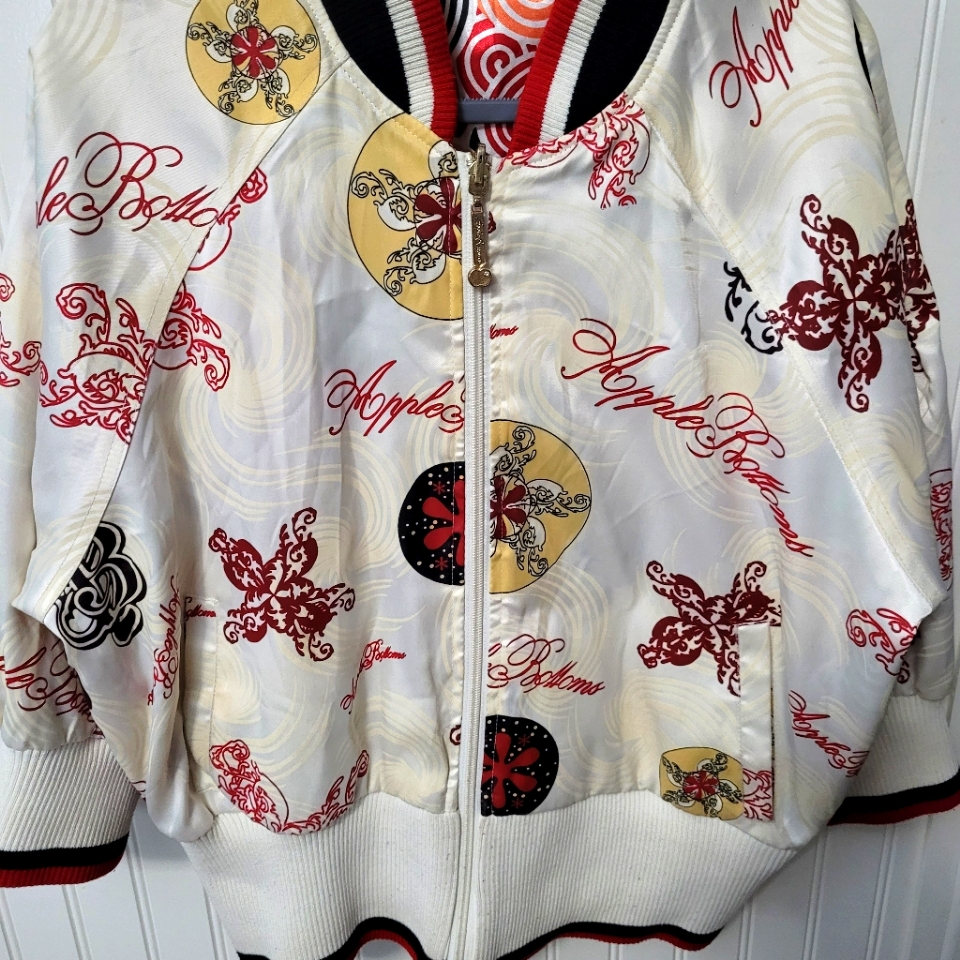 Pattern Puffer Jacket Size M